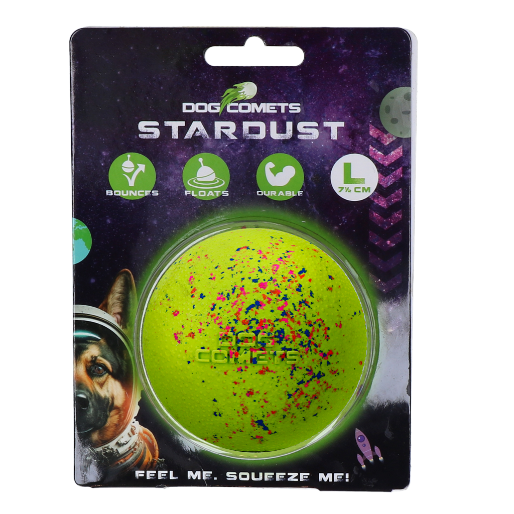 Dog Comets Balle Stardust Vert L - Titi&co
