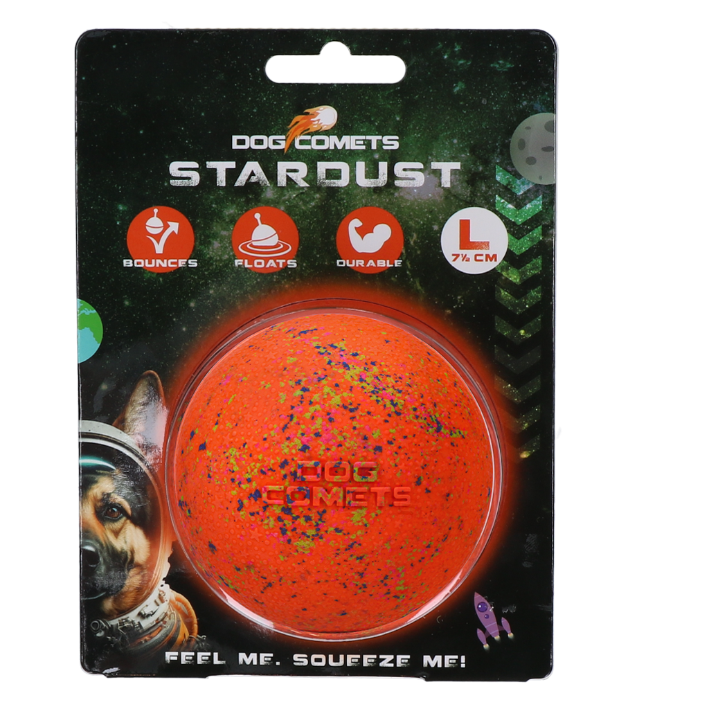 Dog Comets Balle Stardust Orange L - Titi&co