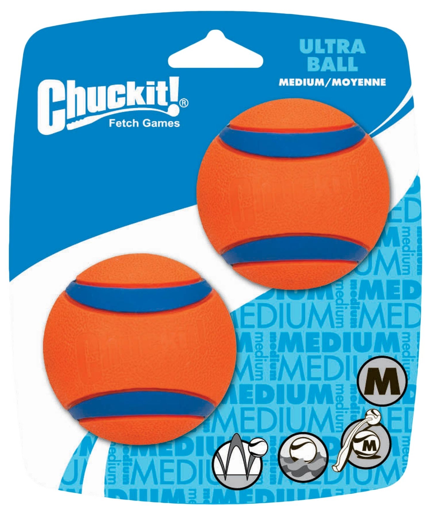 Chuckit Ultra Ball M 6 cm Lot de 2 - Titi&co