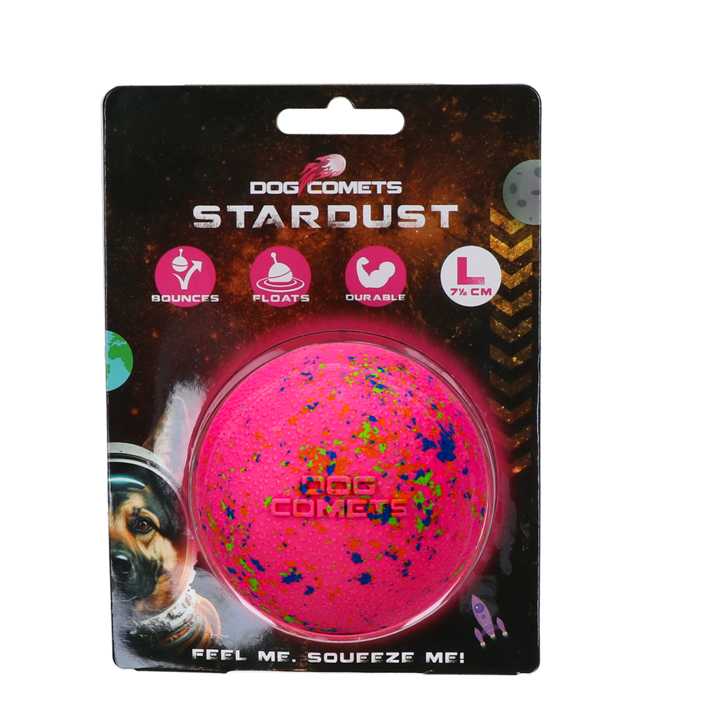 Dog Comets Balle Stardust Rose L - Titi&co